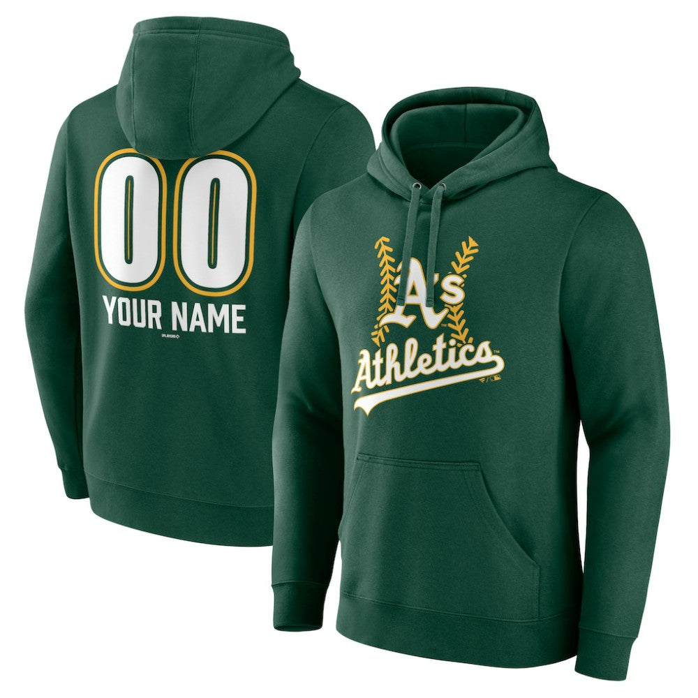 Athletics Personalized Name & Number Fastball Pullover Hoodie discount