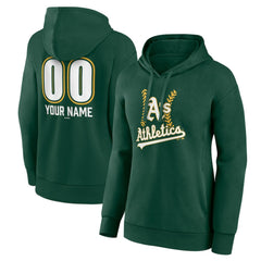 Athletics Women's Personalized Name & Number Fastball Pullover Hoodie Lifestyle