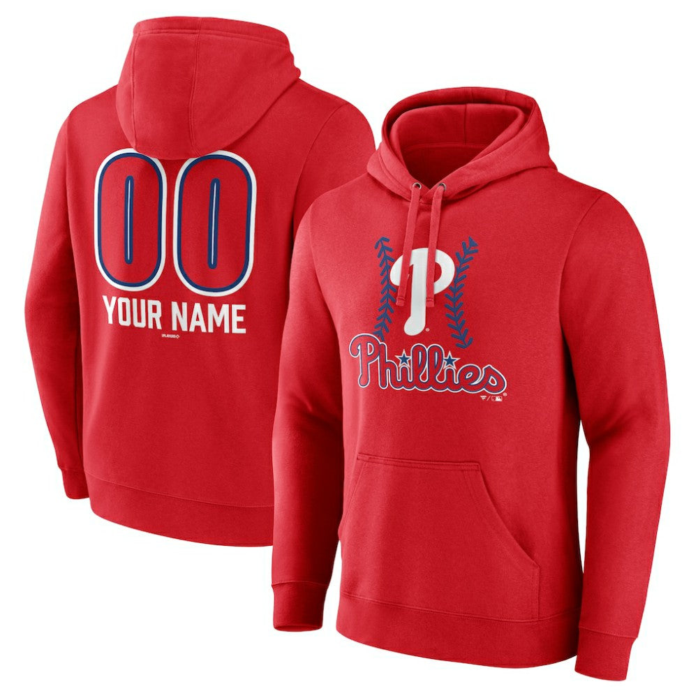 Philadelphia Phillies Personalized Name & Number Fastball Pullover Hoodie Online