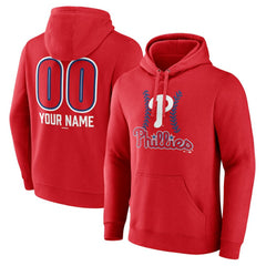 Philadelphia Phillies Personalized Name & Number Fastball Pullover Hoodie Online