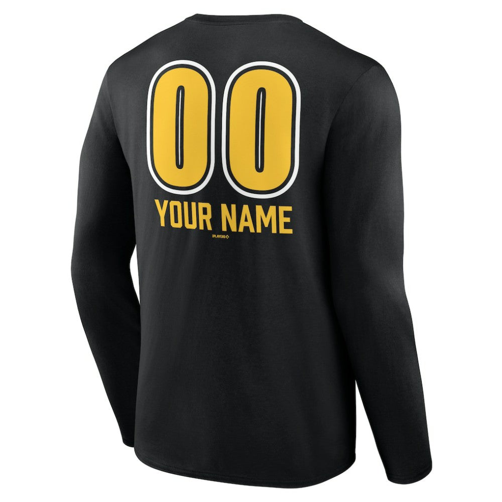 Pittsburgh Pirates Personalized Name & Number Fastball Long Sleeve T-Shirt On Sale