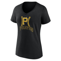 Pittsburgh Pirates Women's Personalized Name & Number Fastball V-Neck T-Shirt Clearance