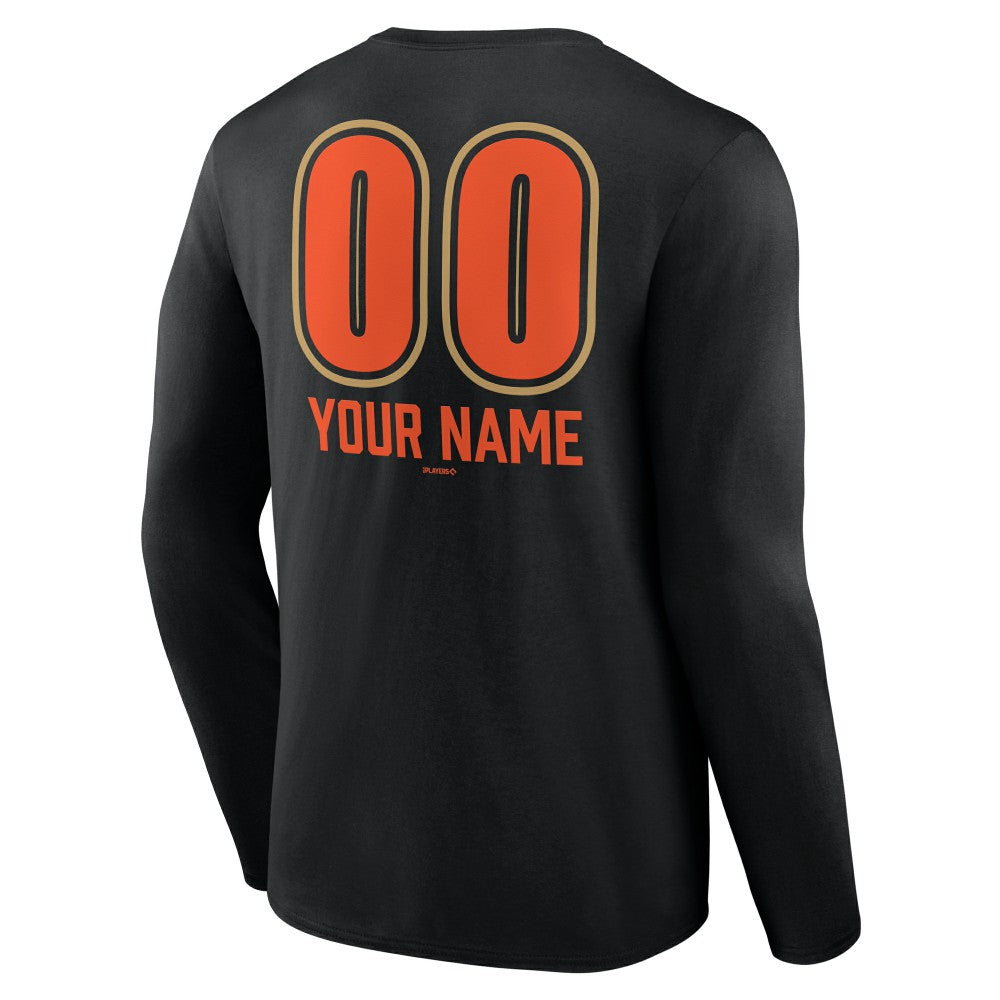 San Francisco Giants Personalized Name & Number Fastball Long Sleeve T-Shirt for sale