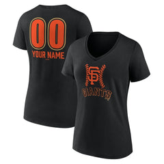 San Francisco Giants Women's Personalized Name & Number Fastball V-Neck T-Shirt Clearance