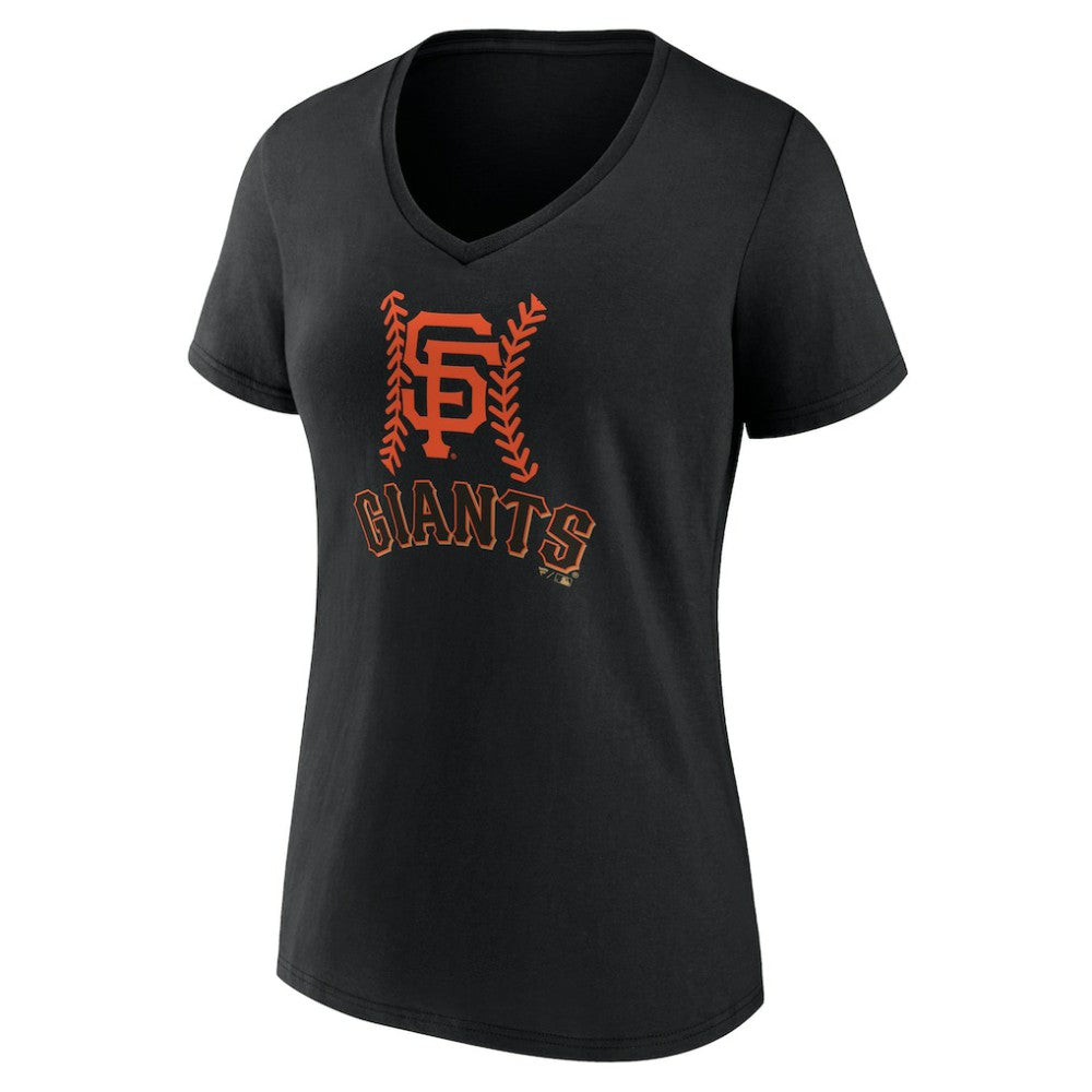 San Francisco Giants Women's Personalized Name & Number Fastball V-Neck T-Shirt Clearance