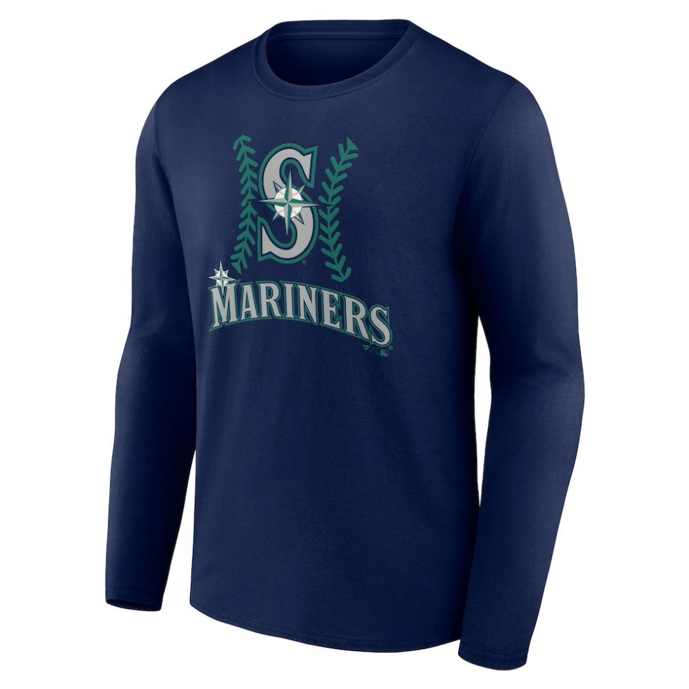 Seattle Mariners Personalized Name & Number Fastball Long Sleeve T-Shirt Clearance