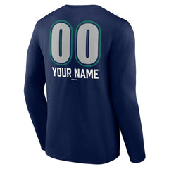 Seattle Mariners Personalized Name & Number Fastball Long Sleeve T-Shirt Clearance
