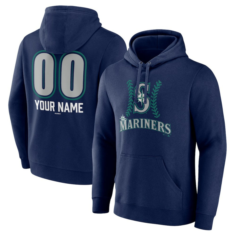Seattle Mariners Personalized Name & Number Fastball Pullover Hoodie On Sale