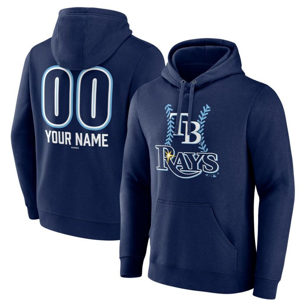Tampa Bay Rays Personalized Name & Number Fastball Pullover Hoodie On Sale
