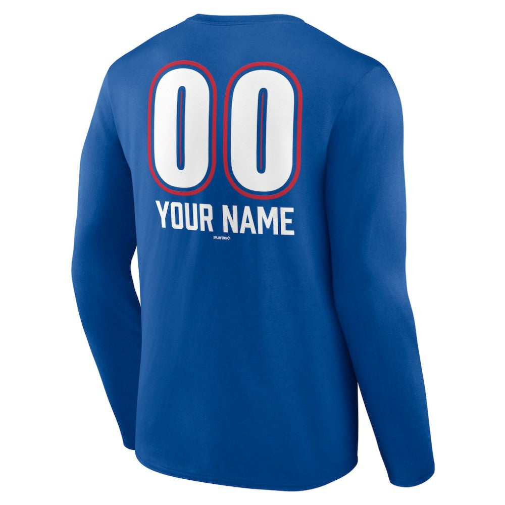 Texas Rangers Personalized Name & Number Fastball Long Sleeve T-Shirt Lifestyle