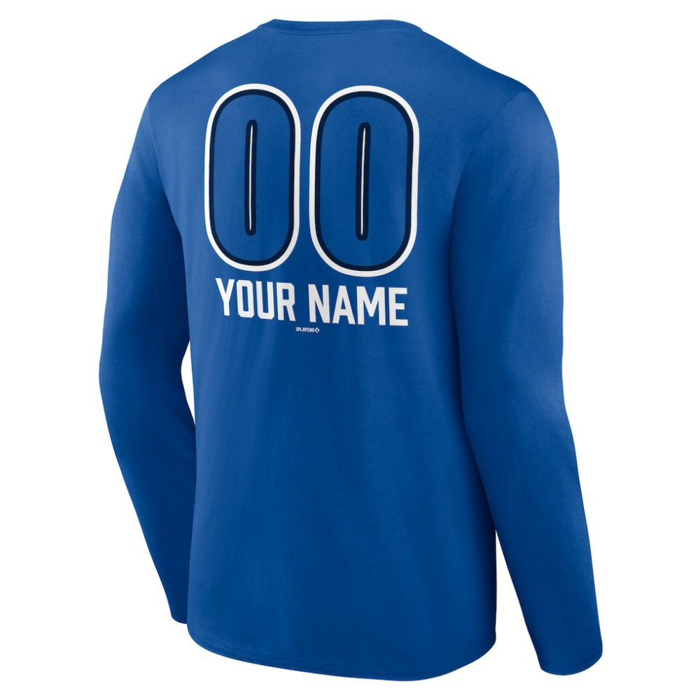Toronto Blue Jays Personalized Name & Number Fastball Long Sleeve T-Shirt Clearance