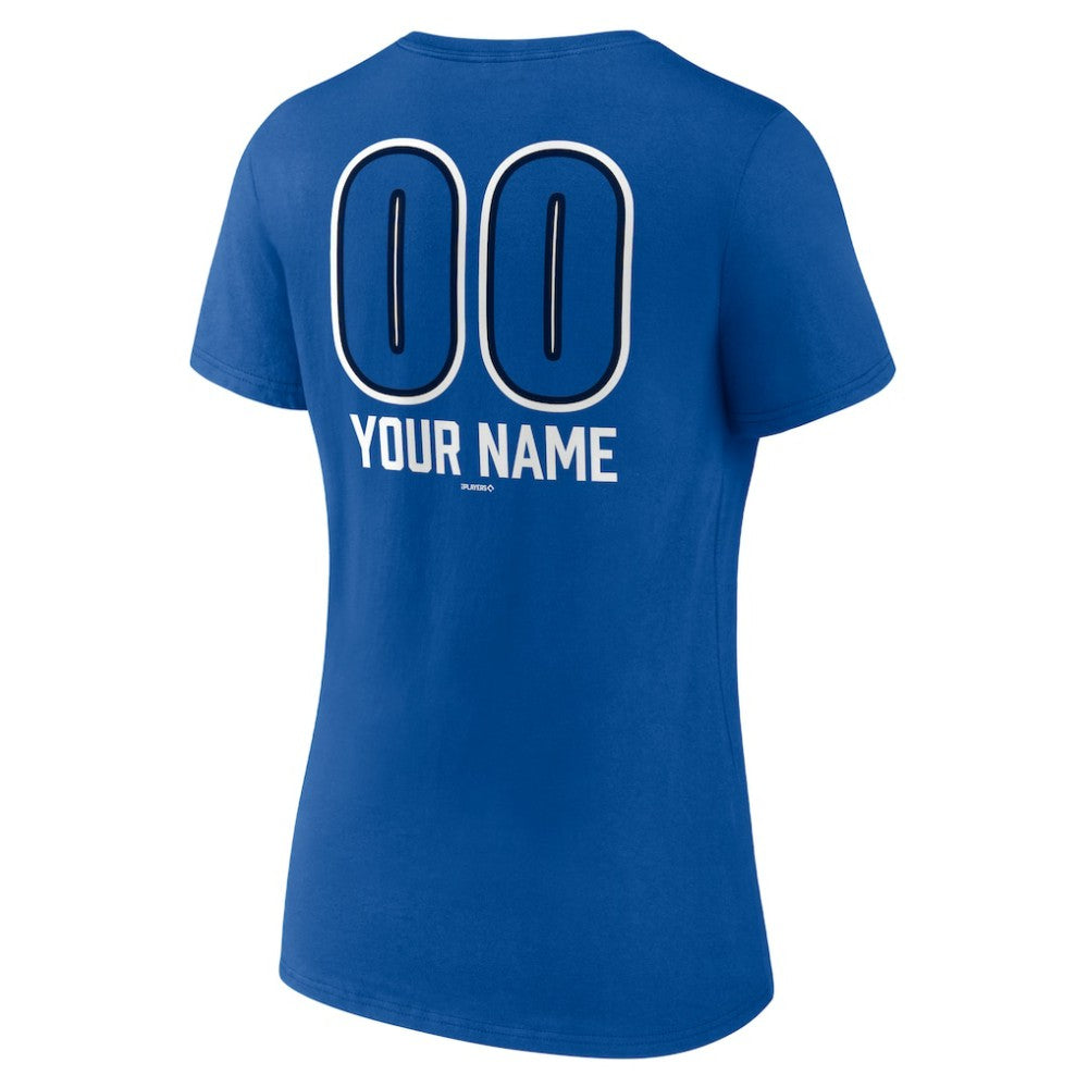 Toronto Blue Jays Women's Personalized Name & Number Fastball V-Neck T-Shirt Online
