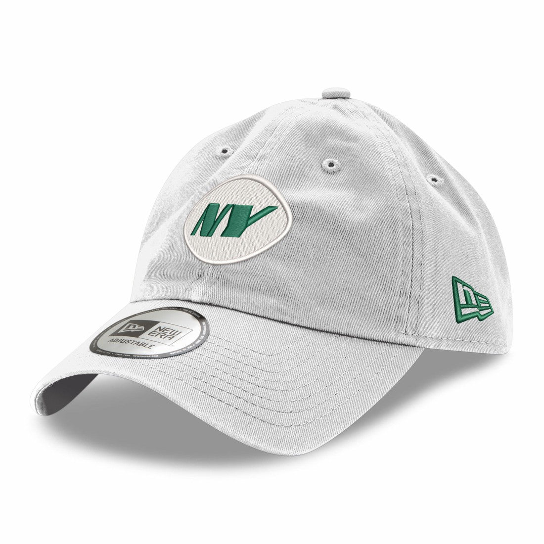 New York Jets New Era Casual Classic Adjustable Hat White - NFL