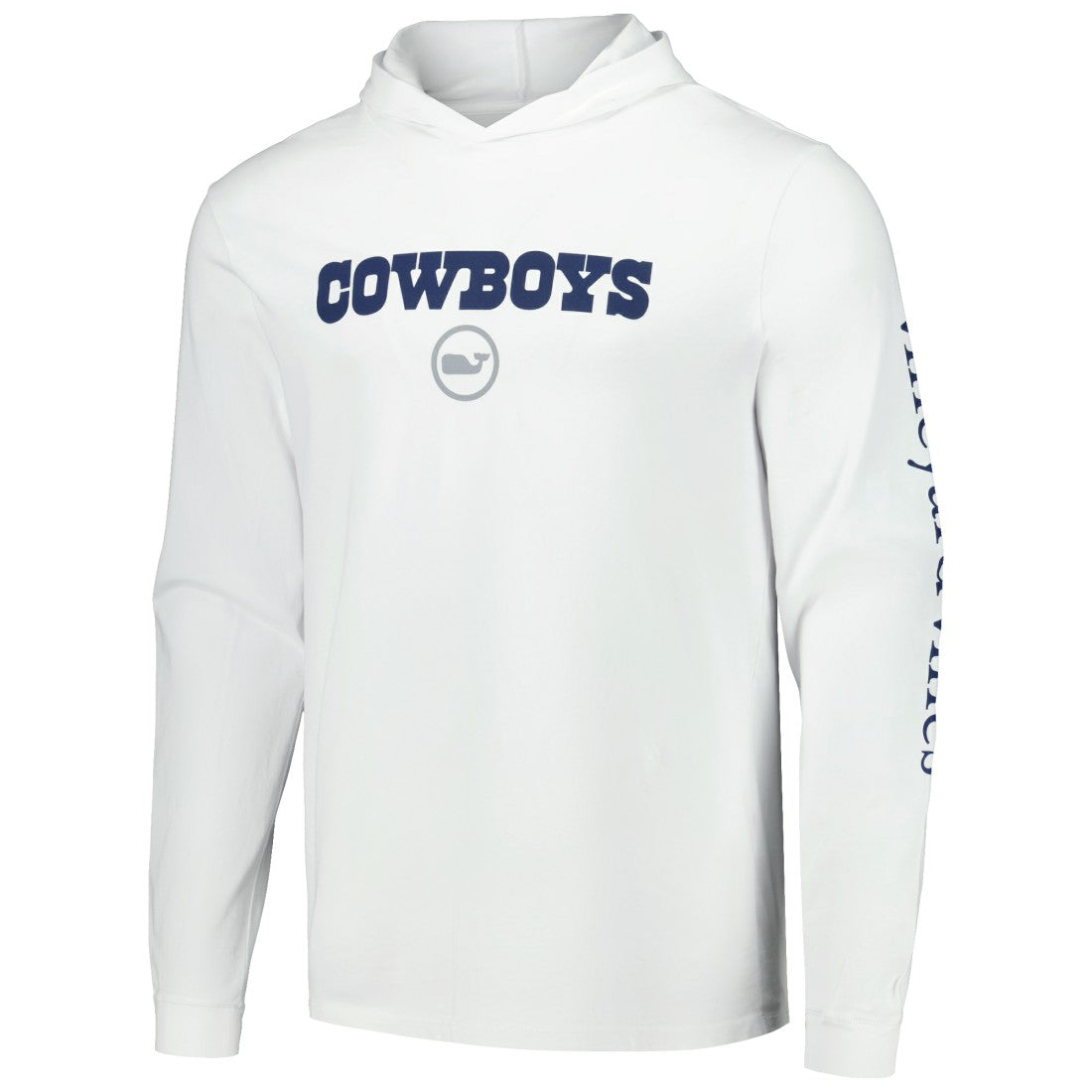Dallas Cowboys Vineyard Vines Whale Dot Hoodie Long Sleeve T-Shirt White - NFL