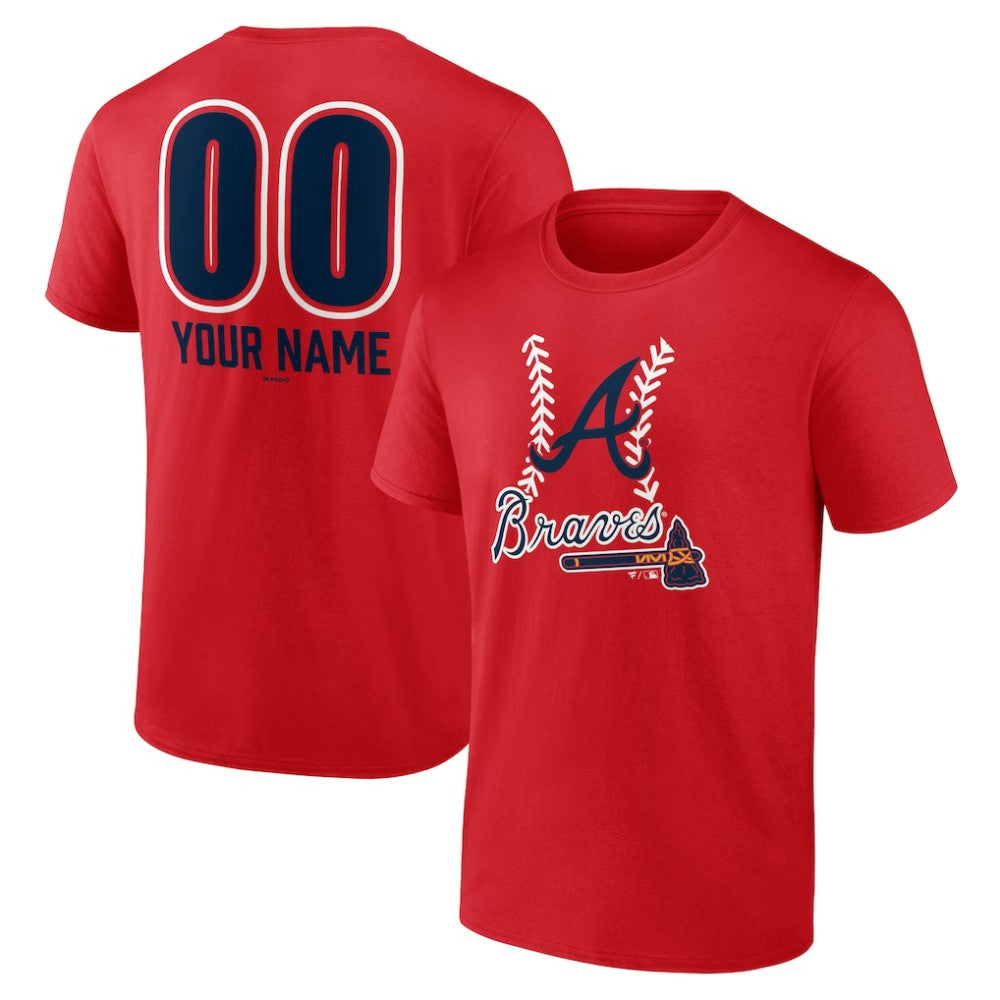 Atlanta Braves Personalized Name & Number Fastball T-Shirt Clearance