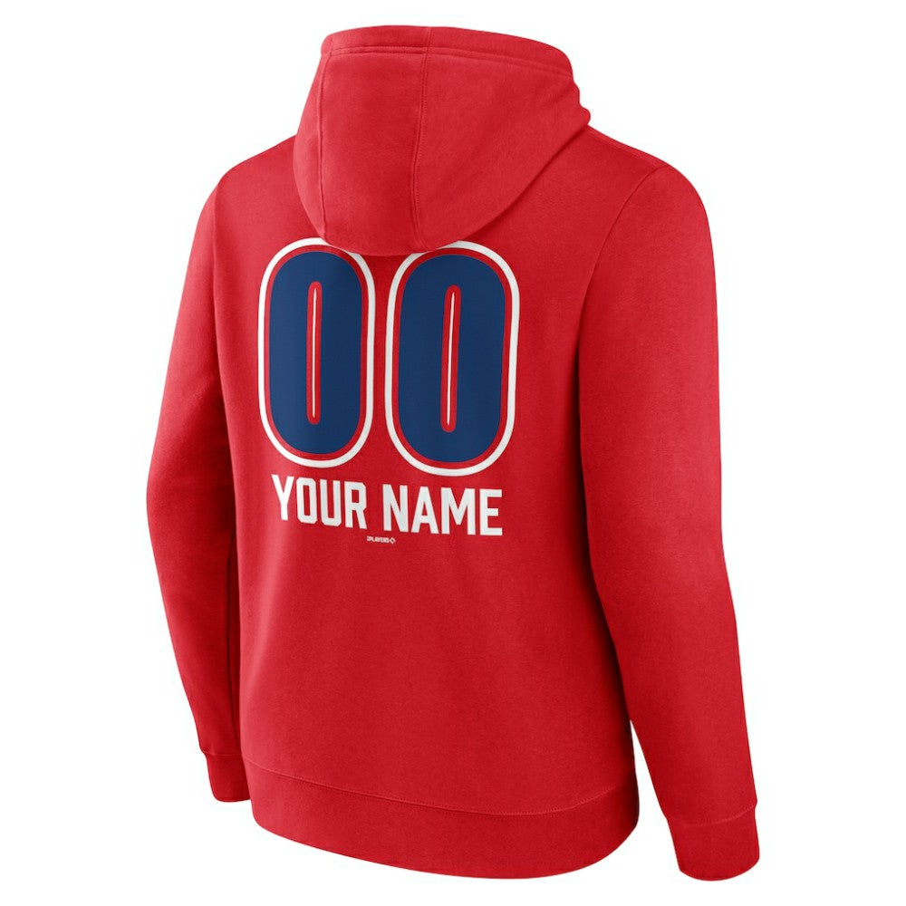 Chicago Cubs Personalized Name & Number Fastball Pullover Hoodie Lifestyle