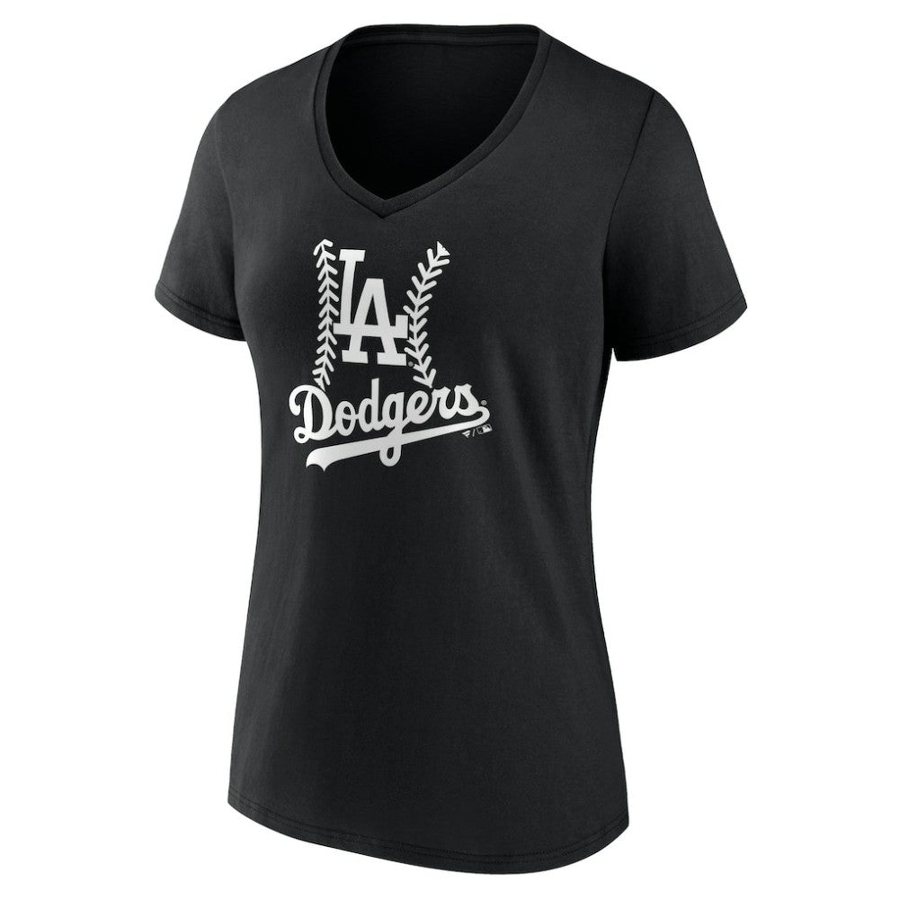 Los Angeles Dodgers Women's Personalized Name & Number Fastball V-Neck T-Shirt Online