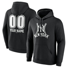 New York Yankees Personalized Name & Number Fastball Pullover Hoodie Clearance