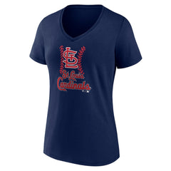 St. Louis Cardinals Women's Personalized Name & Number Fastball V-Neck T-Shirt Sale