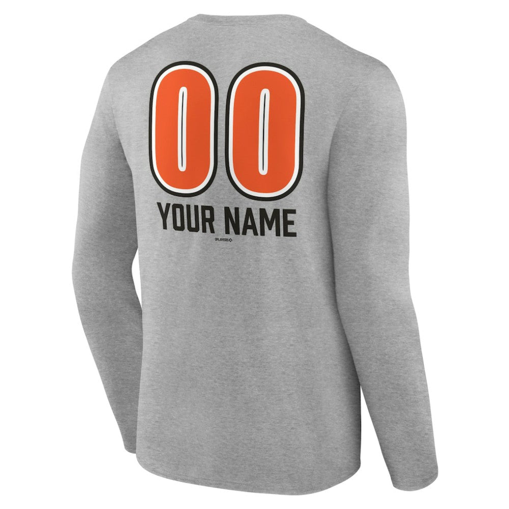 Baltimore Orioles Personalized Name & Number Fastball Long Sleeve T-Shirt discount