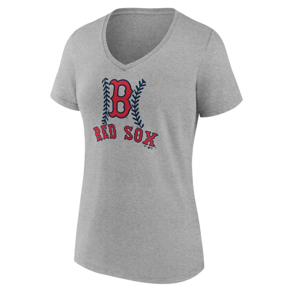 Boston Red Sox Women's Personalized Name & Number Fastball V-Neck T-Shirt for sale