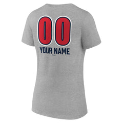 Boston Red Sox Women's Personalized Name & Number Fastball V-Neck T-Shirt for sale