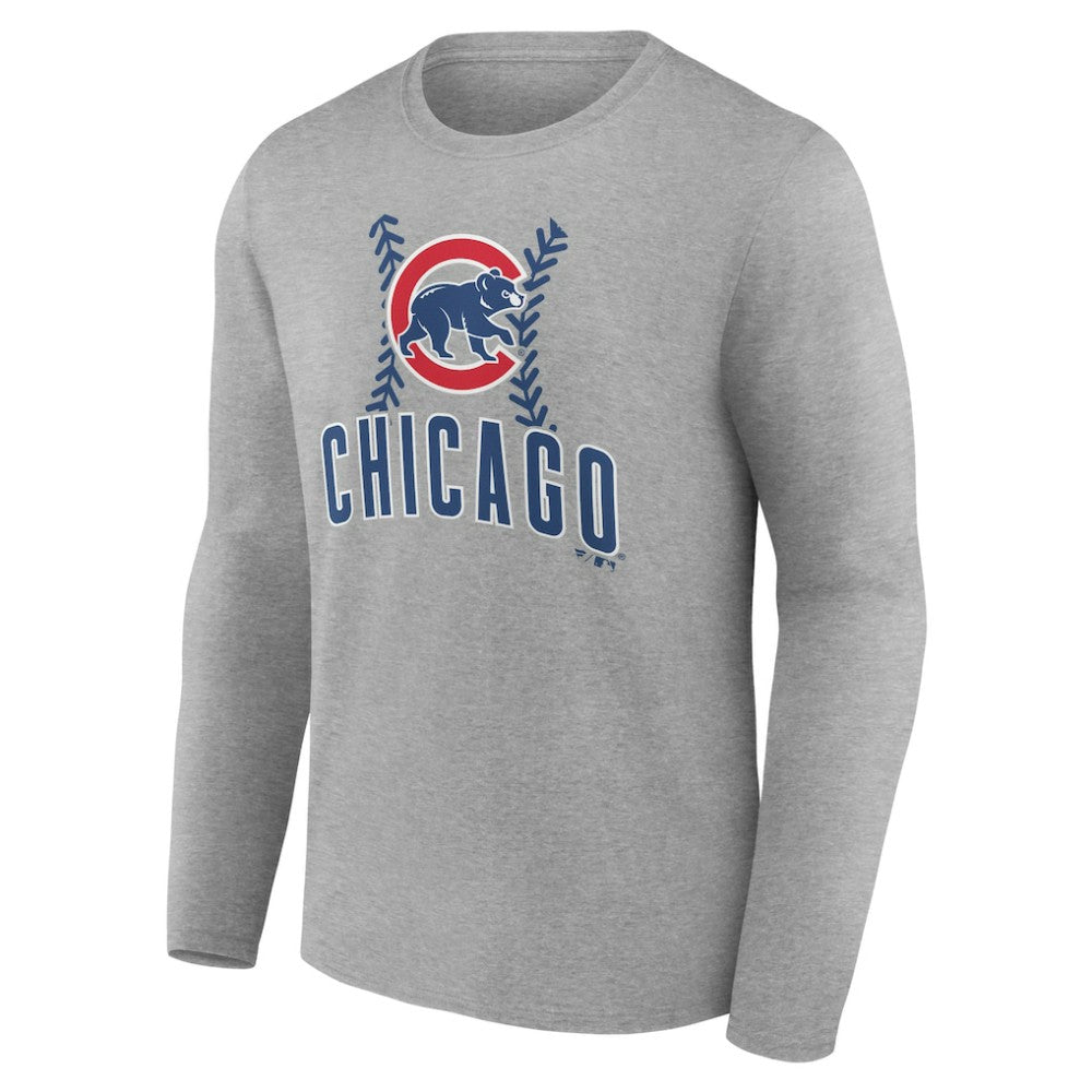 Chicago Cubs Personalized Name & Number Fastball Long Sleeve T-Shirt Sale