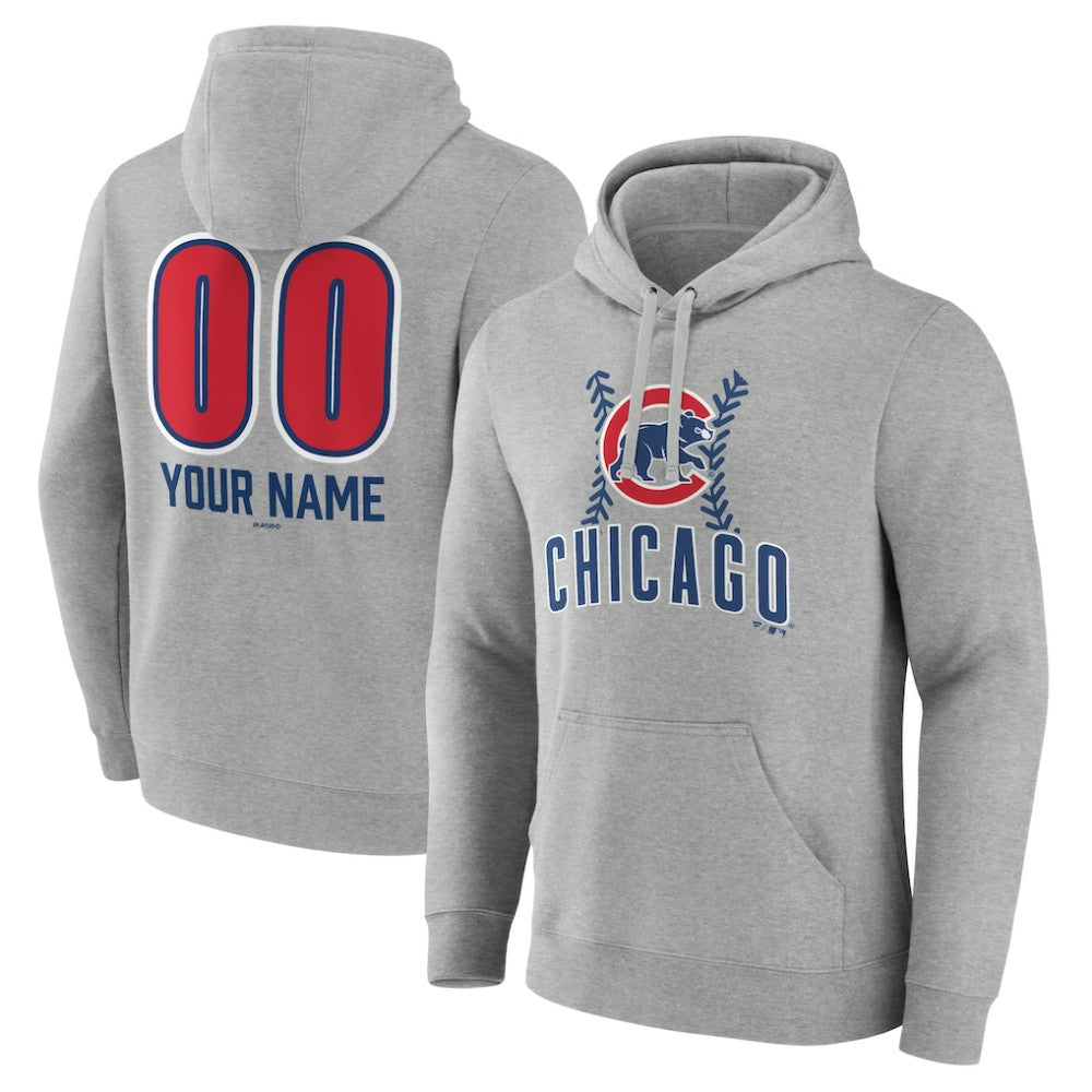 Chicago Cubs Personalized Name & Number Fastball Pullover Hoodie On Sale