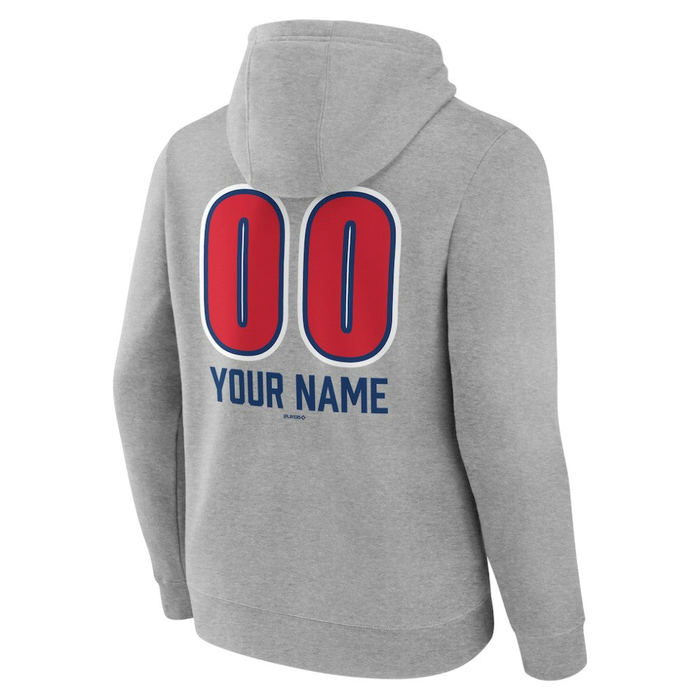 Chicago Cubs Personalized Name & Number Fastball Pullover Hoodie On Sale
