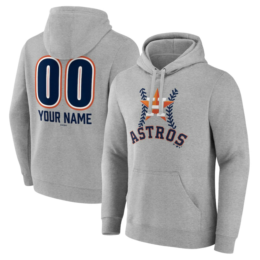 Houston Astros Personalized Name & Number Fastball Pullover Hoodie Online