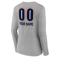 Houston Astros Women's Personalized Name & Number Fastball Long Sleeve V-Neck T-Shirt Online