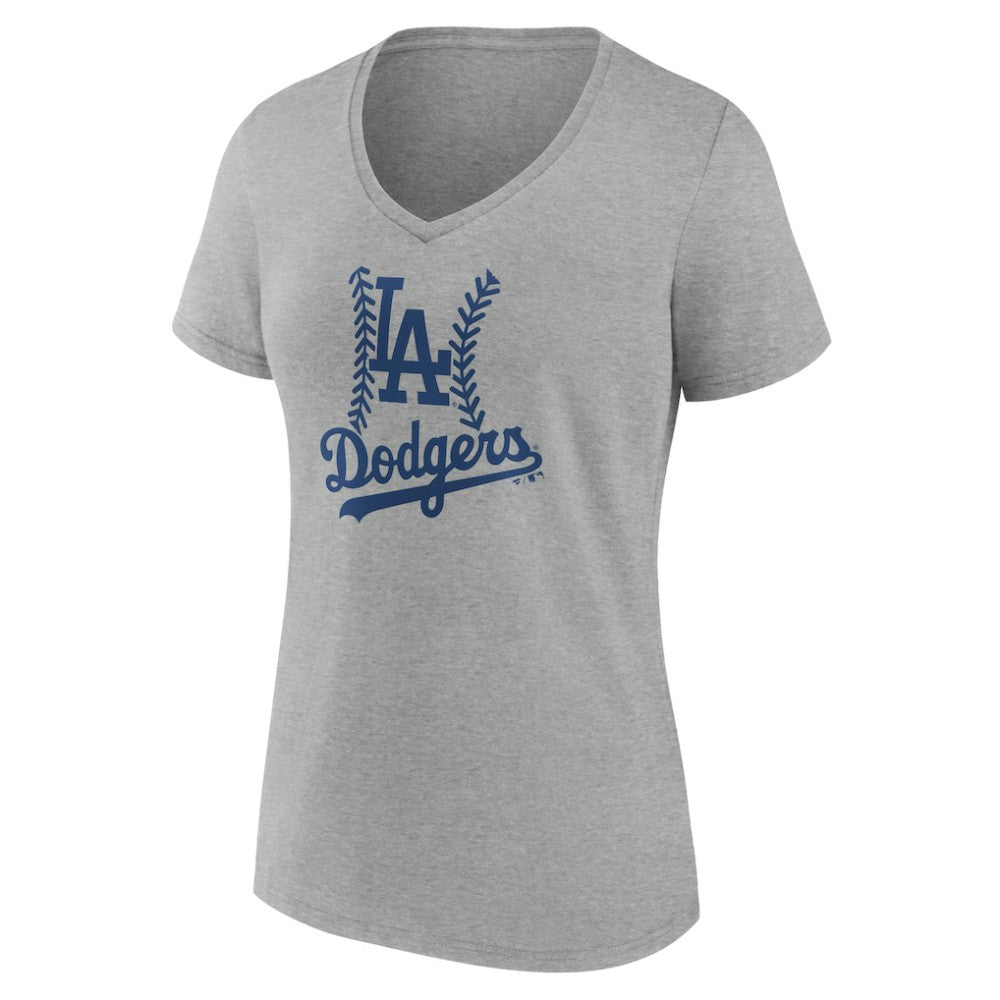 Los Angeles Dodgers Women's Personalized Name & Number Fastball V-Neck T-Shirt On Sale