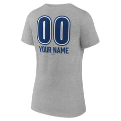 Los Angeles Dodgers Women's Personalized Name & Number Fastball V-Neck T-Shirt On Sale