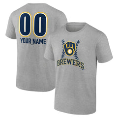 Milwaukee Brewers Personalized Name & Number Fastball T-Shirt Sale