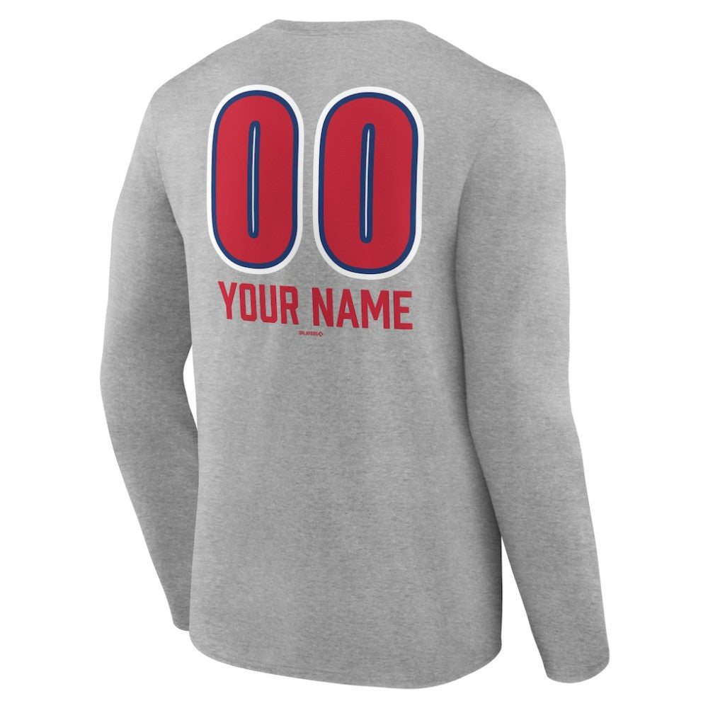 Philadelphia Phillies Personalized Name & Number Fastball Long Sleeve T-Shirt Near Me