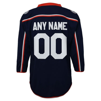 Columbus Blue Jackets Youth Home Replica Custom Jersey - Navy | NHL Jerseys