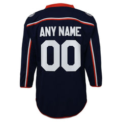 Columbus Blue Jackets - Youth Home Replica Custom Jersey Navy