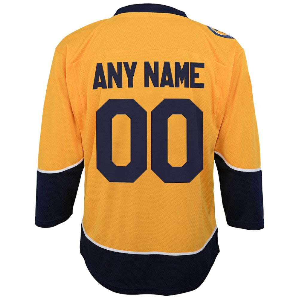 Nashville Predators - Youth Home Replica Custom Jersey Gold