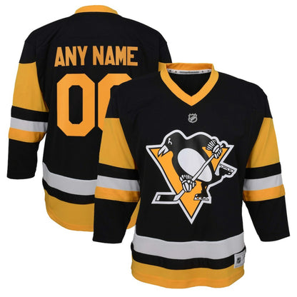 Pittsburgh Penguins Youth Home Replica Custom Jersey - Black | NHL Jerseys