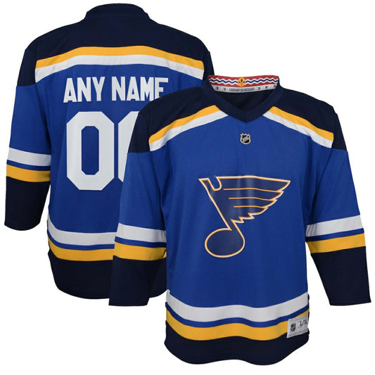 St. Louis Blues Youth Home Replica Custom Jersey - Blue | NHL Jerseys