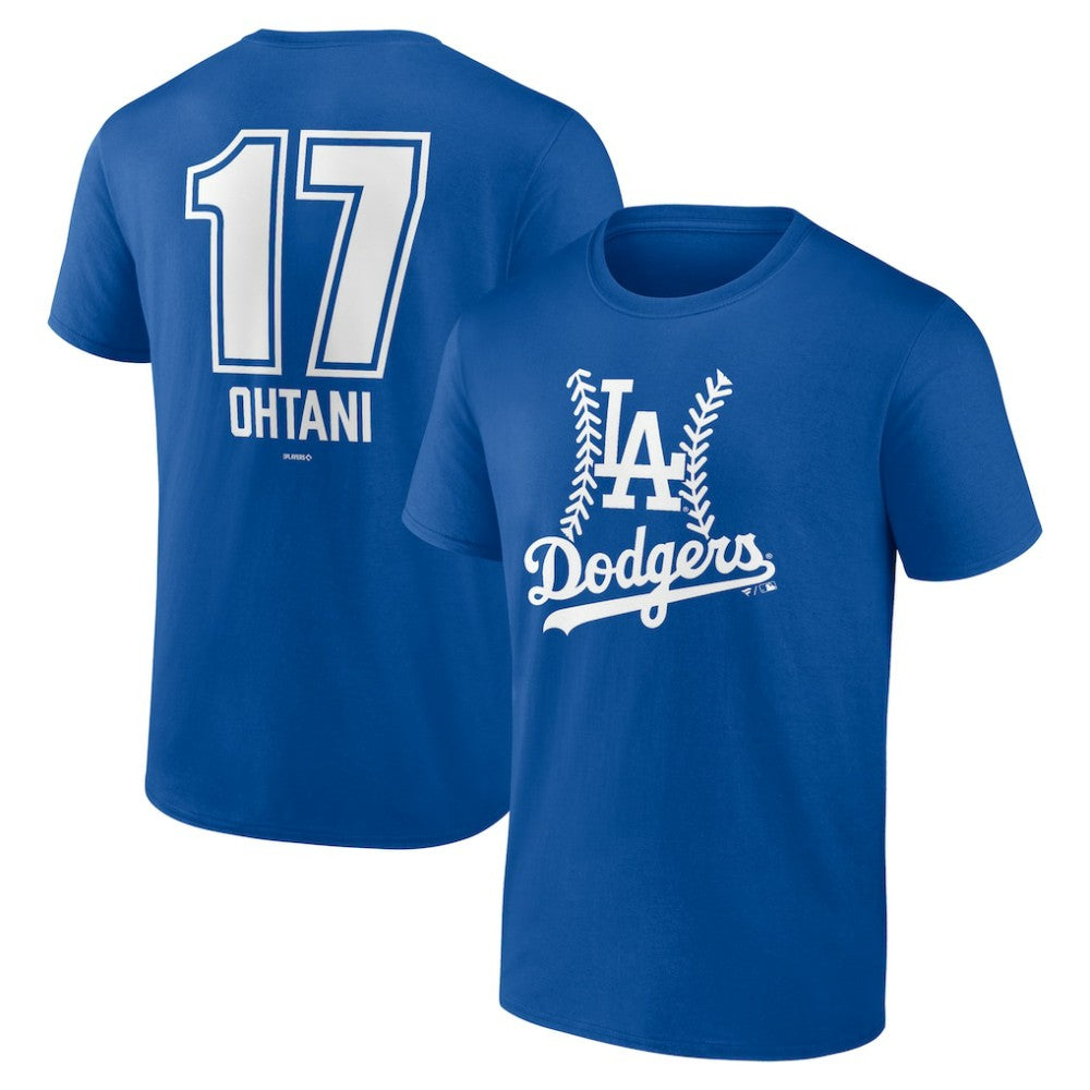 Shohei Ohtani Los Angeles Dodgers Fastball Player Name & Number T-Shirt for sale