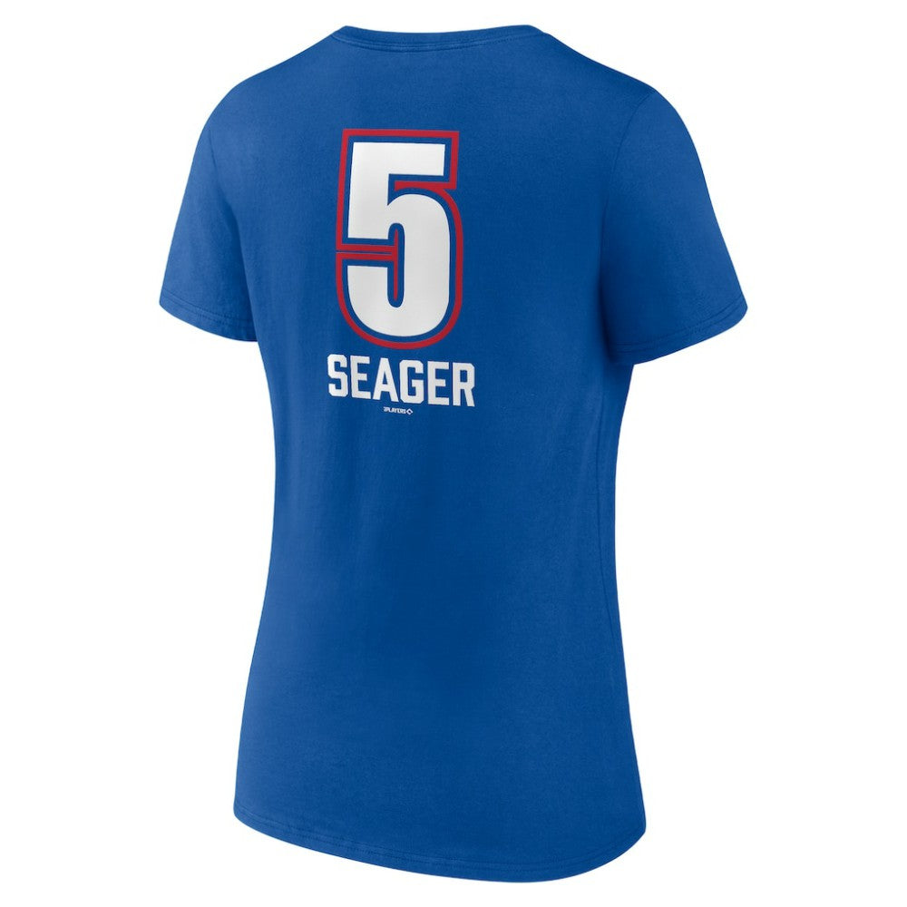 Corey Seager Texas Rangers Women's Fastball Player Name & Number V-Neck T-Shirt Lifestyle