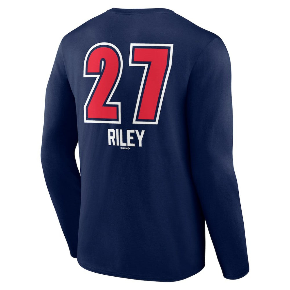 Austin Riley Atlanta Braves Fastball Player Name & Number Long Sleeve T-Shirt On Sale