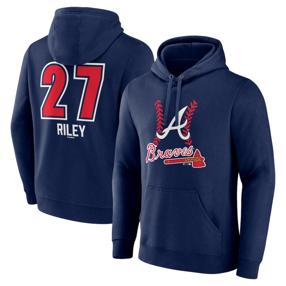 Austin Riley Atlanta Braves Fastball Player Name & Number Pullover Hoodie Near Me