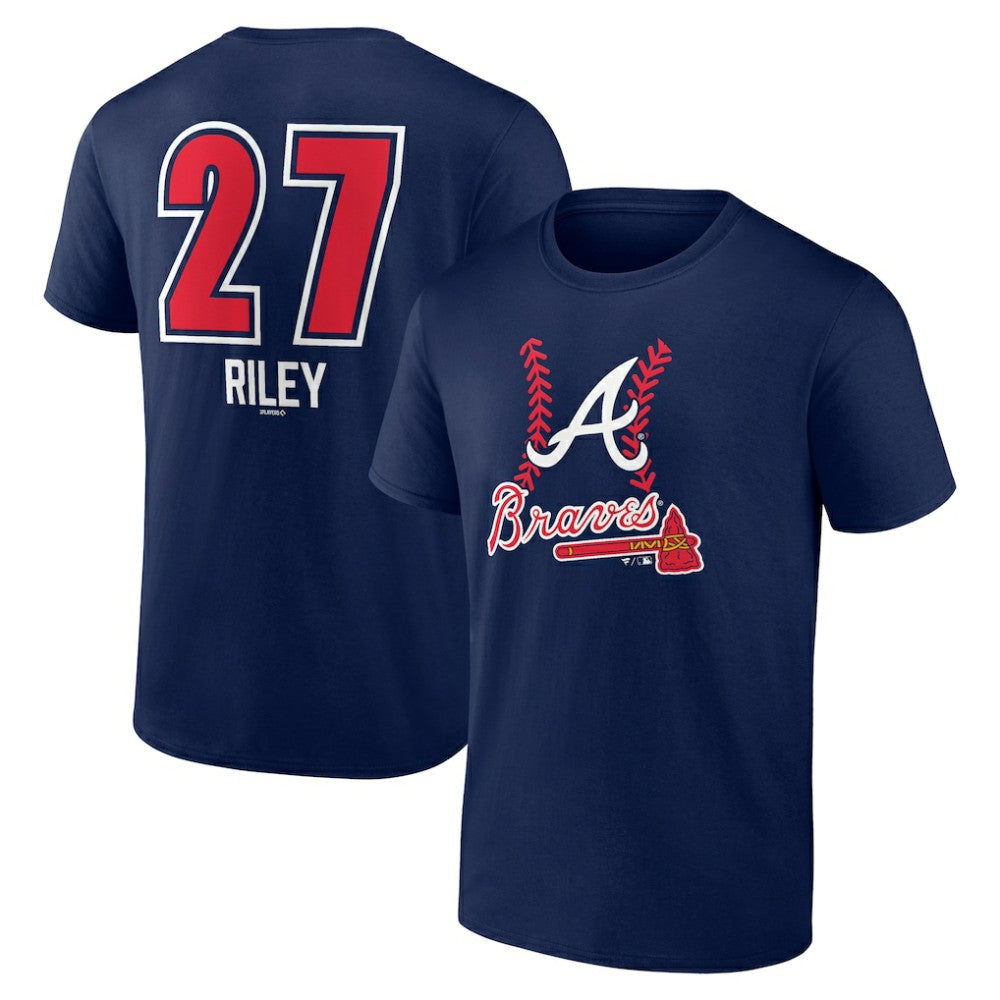 Austin Riley Atlanta Braves Fastball Player Name & Number T-Shirt Clearance