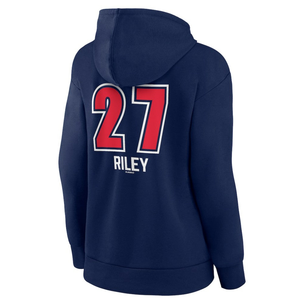 Austin Riley Atlanta Braves Women's Fastball Player Name & Number Pullover Hoodie On Sale