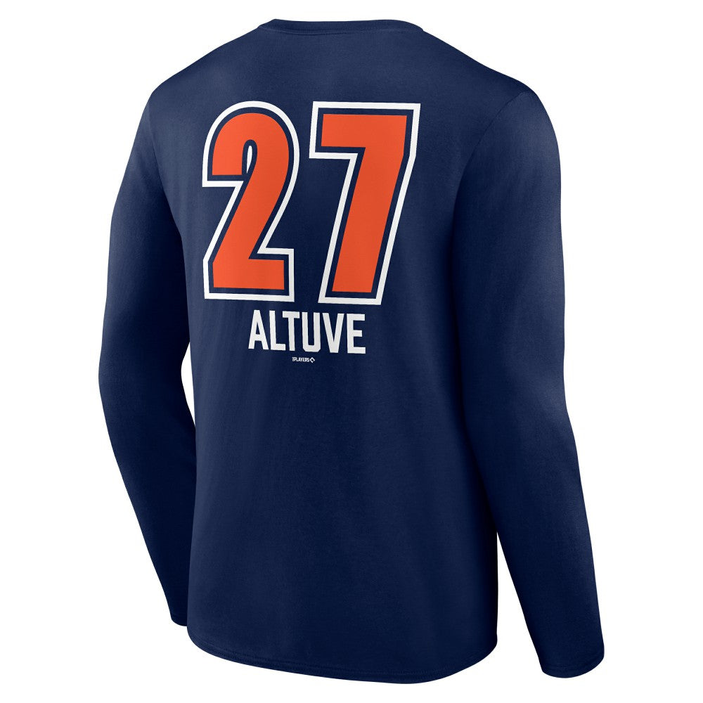 Jose Altuve Houston Astros Fastball Player Name & Number Long Sleeve T-Shirt Clearance