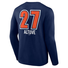 Jose Altuve Houston Astros Fastball Player Name & Number Long Sleeve T-Shirt Clearance