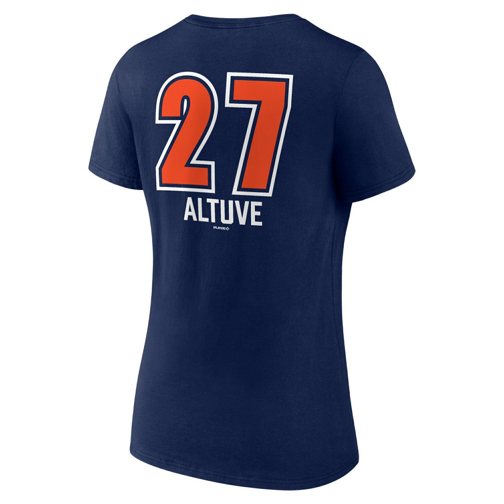 Jose Altuve Houston Astros Women's Fastball Player Name & Number V-Neck T-Shirt Sale