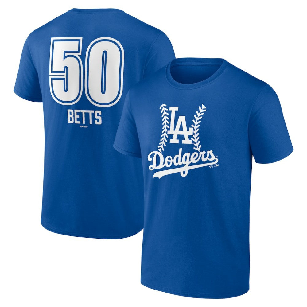 Mookie Betts Los Angeles Dodgers Fastball Player Name & Number T-Shirt discount